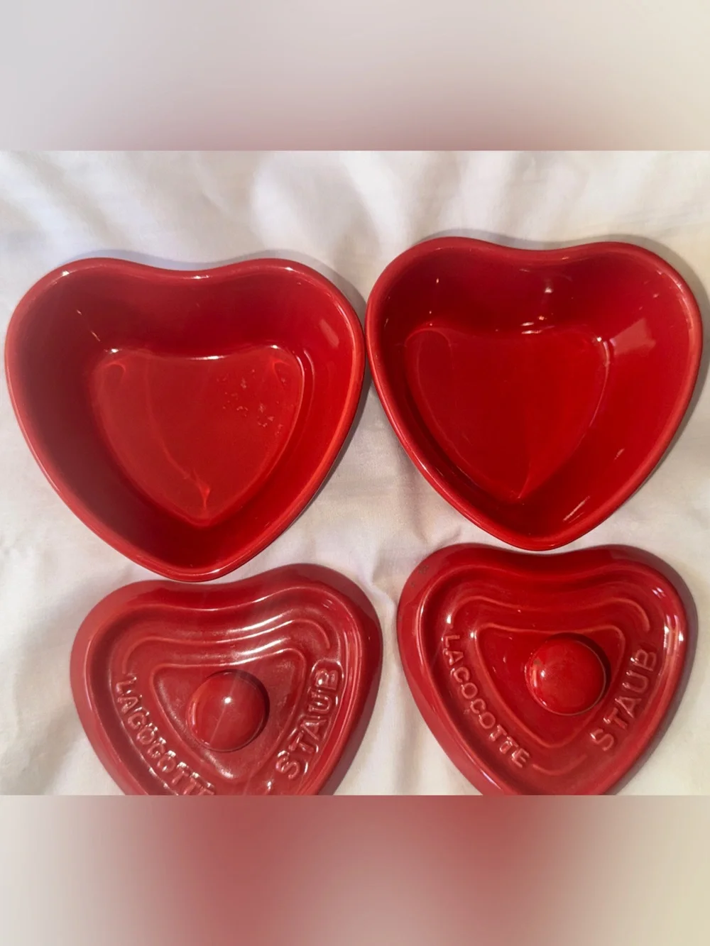 Staub Heart-Shaped Cocotte Ceramic Vessels